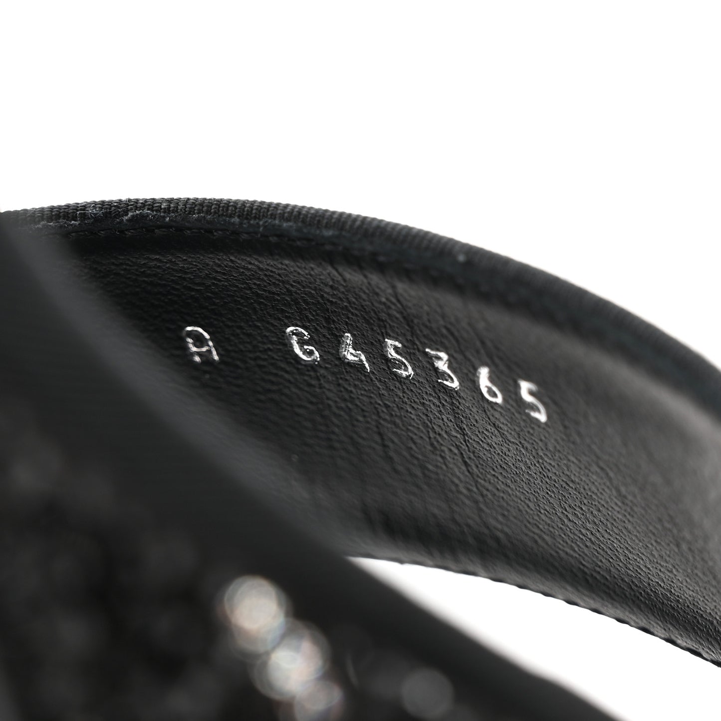 Grosgrain Strass Logo Platform Sandals 39 Black Silver