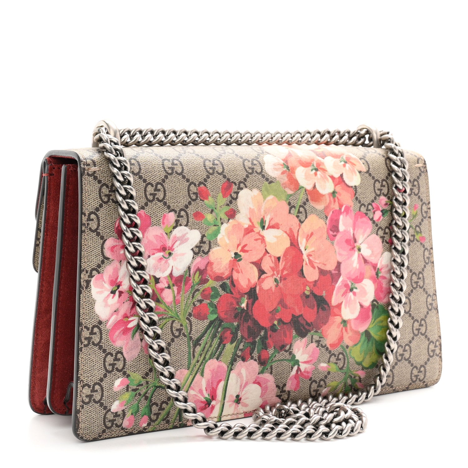 Gucci GG Supreme Monogram Blooms Small Dionysus Shoulder Bag Beige Multicolor Dry Rose 3 of 11