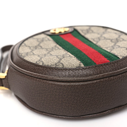 Gucci GG Supreme Monogram Web Ophidia Circle Wristlet Beige New Acero 9 of 10