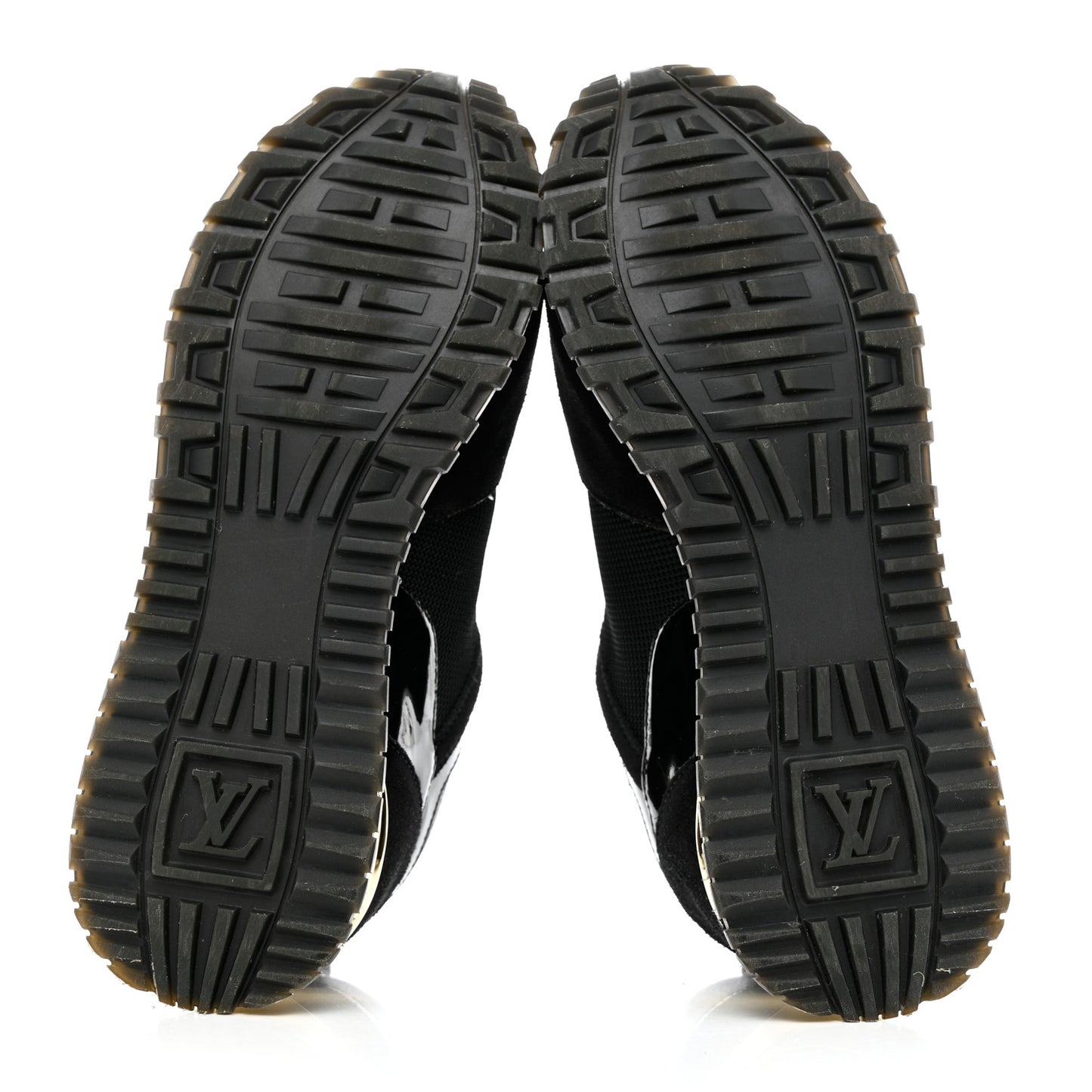 Suede Monogram Run Away Sneakers 36 Black