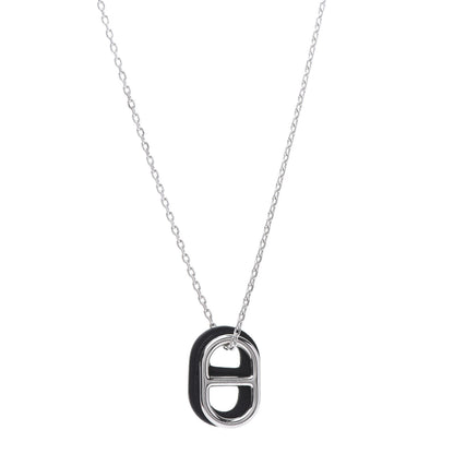 Hermes Swift O'Maillon Pendant Necklace Black 1 of 8