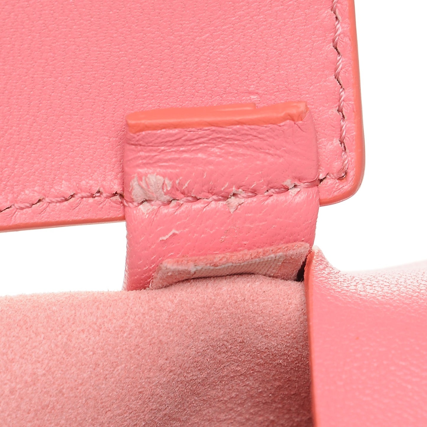 Lambskin Horizontal Bi-Color Cabas Pink Rust