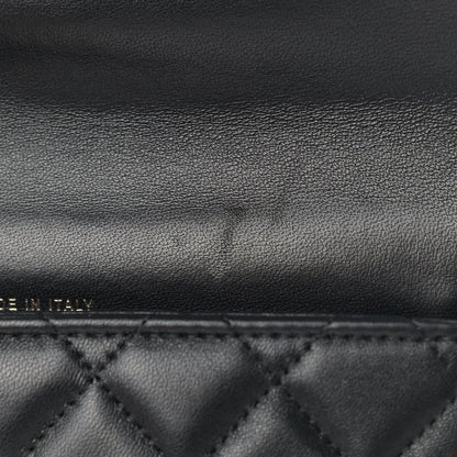 Chanel Lambskin Quilted Charm Flap Phone Holder With Chain Black 12 of 12