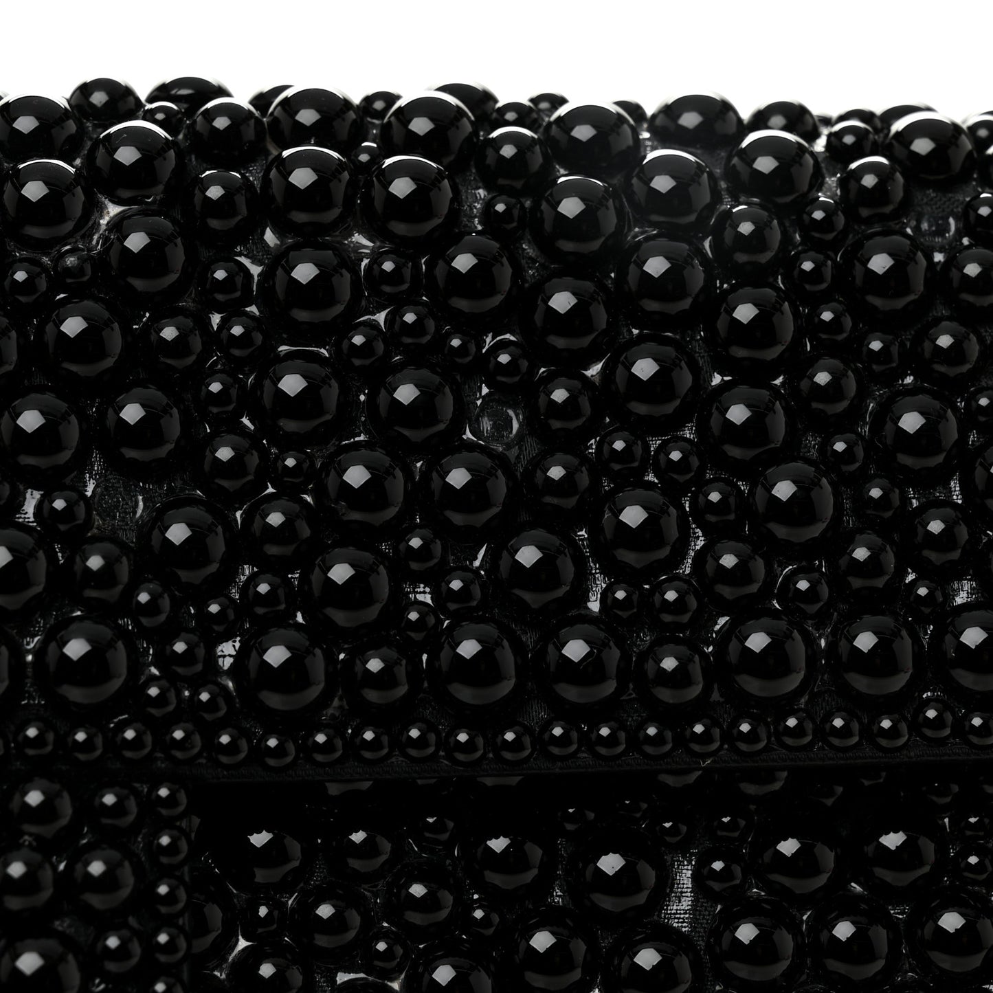 Pearl Beaded East West Flap Black So Black