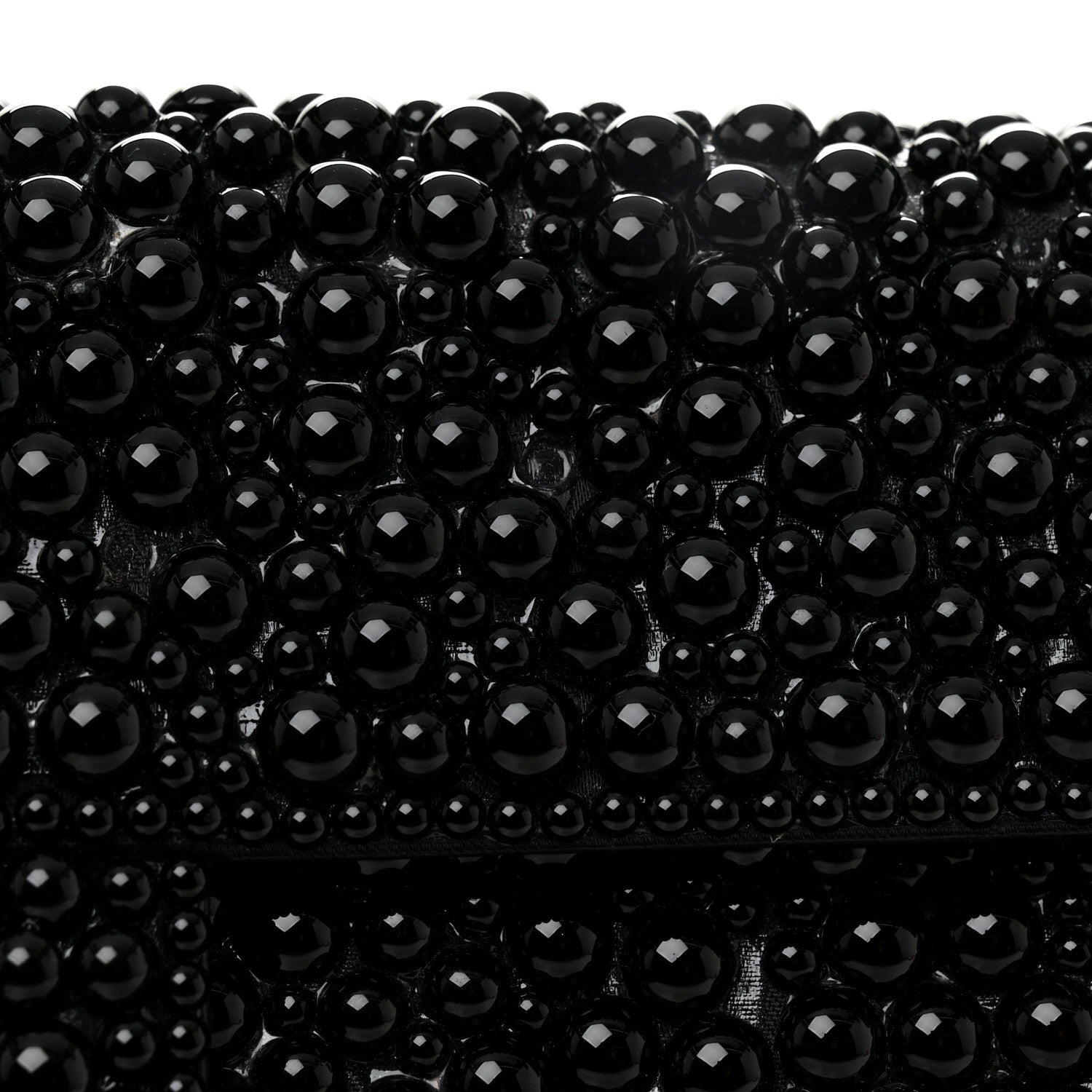 Chanel Pearl Beaded East West Flap Black So Black 13 of 14