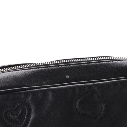 Saint Laurent Calfskin Heart Embossed Monogram Lou Camera Bag Black 10 of 11