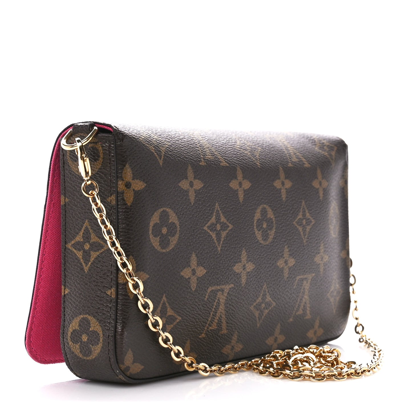 Monogram 2021 Christmas Animation Hollywood Pochette Felicie Chain Wallet Fuchsia