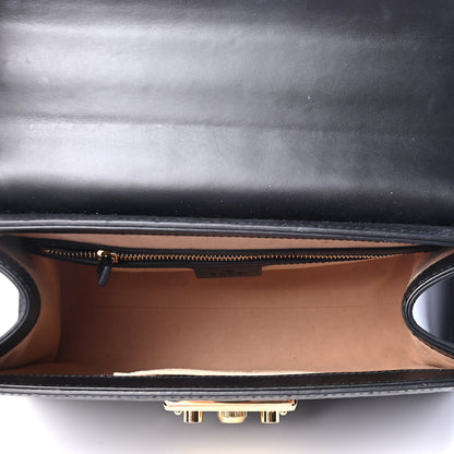 Gucci Guccissima Signature Small Padlock Top Handle Bag Black 4 of 4