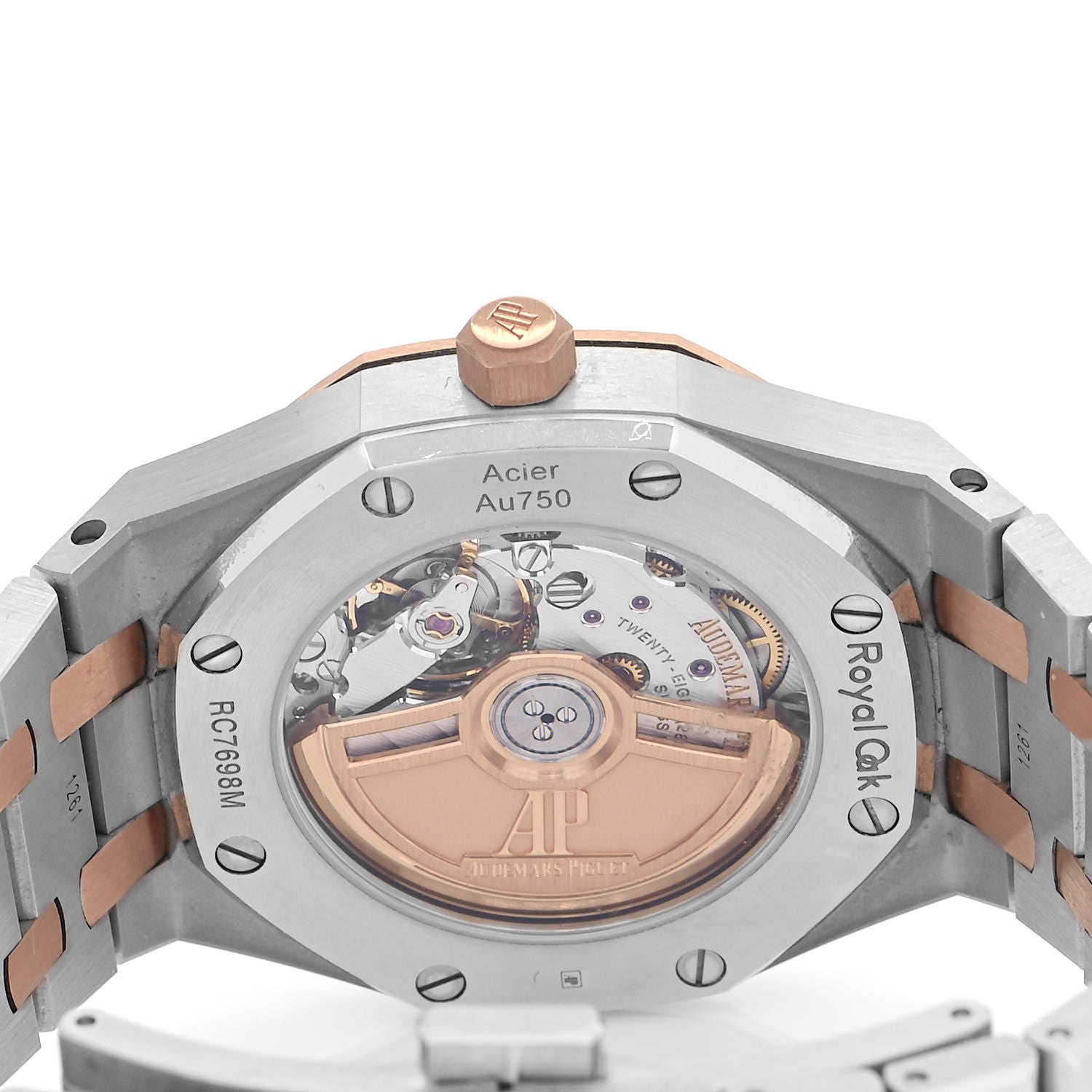 Audemars Piguet Stainless Steel 18K Rose Gold 34mm Royal Oak Automatic Watch 77350SR.OO.1261SR.01 4 of 5