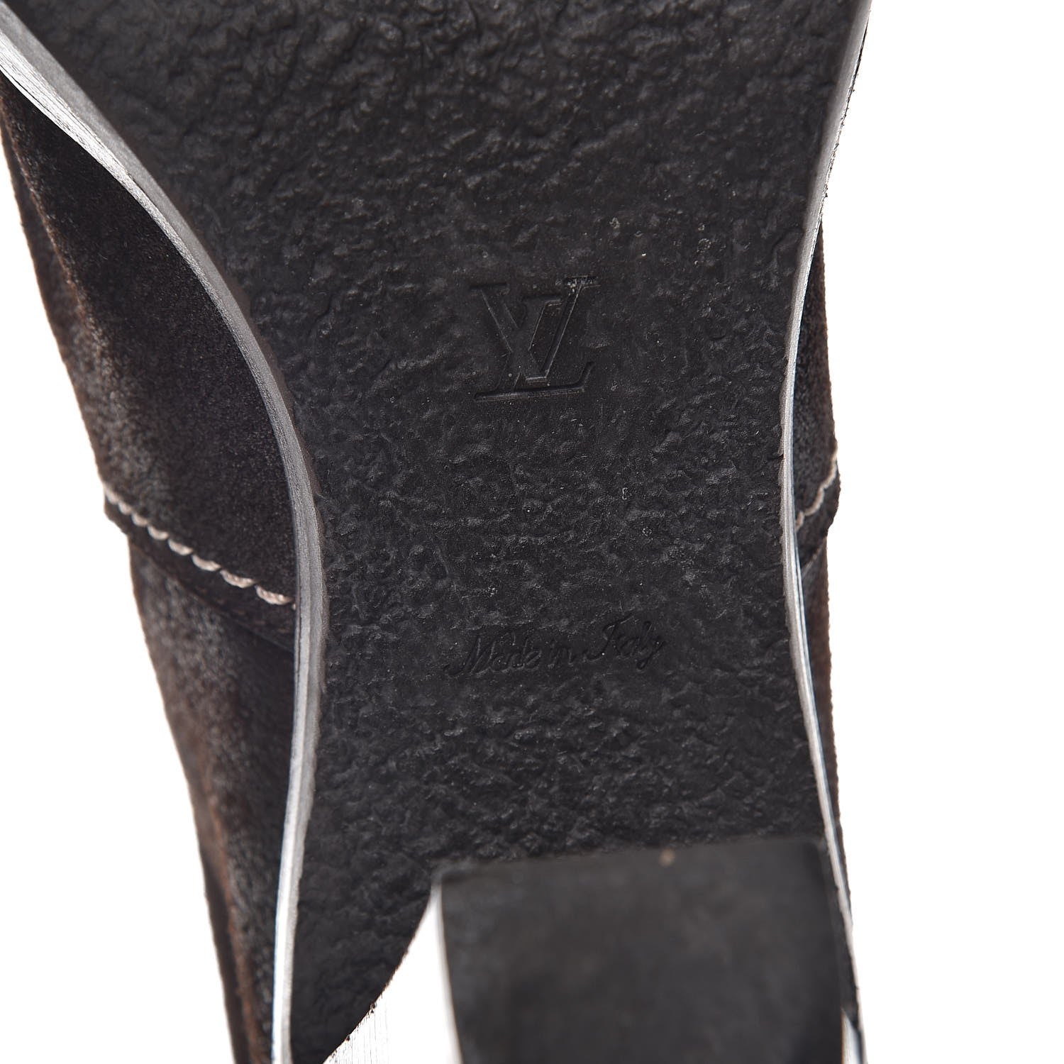 Louis Vuitton Shearling Suede Monogram Knee High Tall Boots 37 Brown 8 of 8
