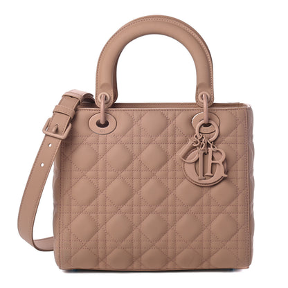 Christian Dior Ultra Matte Calfskin Cannage Medium Lady Dior Beige 1 of 4