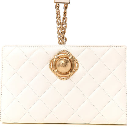 Chanel Lambskin Quilted Evening By The Sea Clutch White 9 of 10