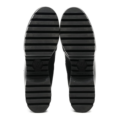 Louis Vuitton Velvet Calfskin Monogram Laureate Platform Desert Boots 41 Black White 5 of 8