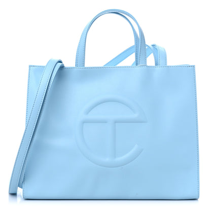 Telfar Vegan Leather Medium Shopping Bag Pool Blue 1 of 10