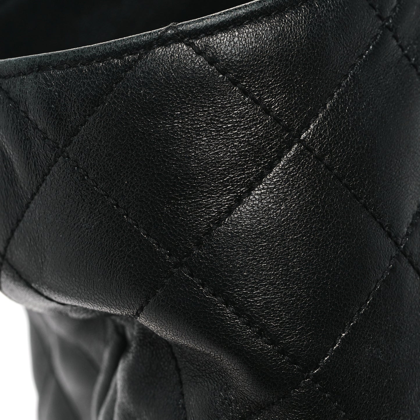 Lambskin Quilted Maxi Icare Shopping Tote Black