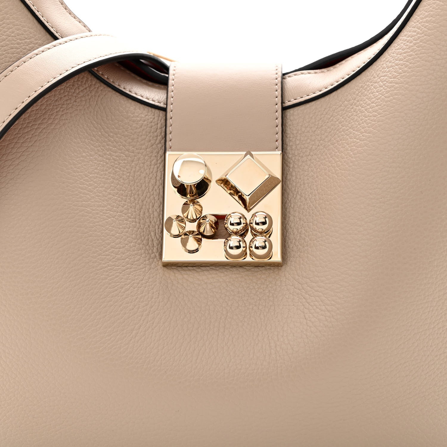 Christian Louboutin Grained Calfskin Carasky Shoulder Bag Feve 8 of 12