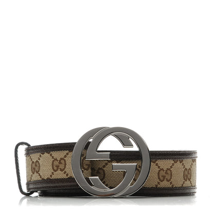 Gucci Monogram Interlocking G 40mm Belt 90 36 Dark Brown 1 of 8