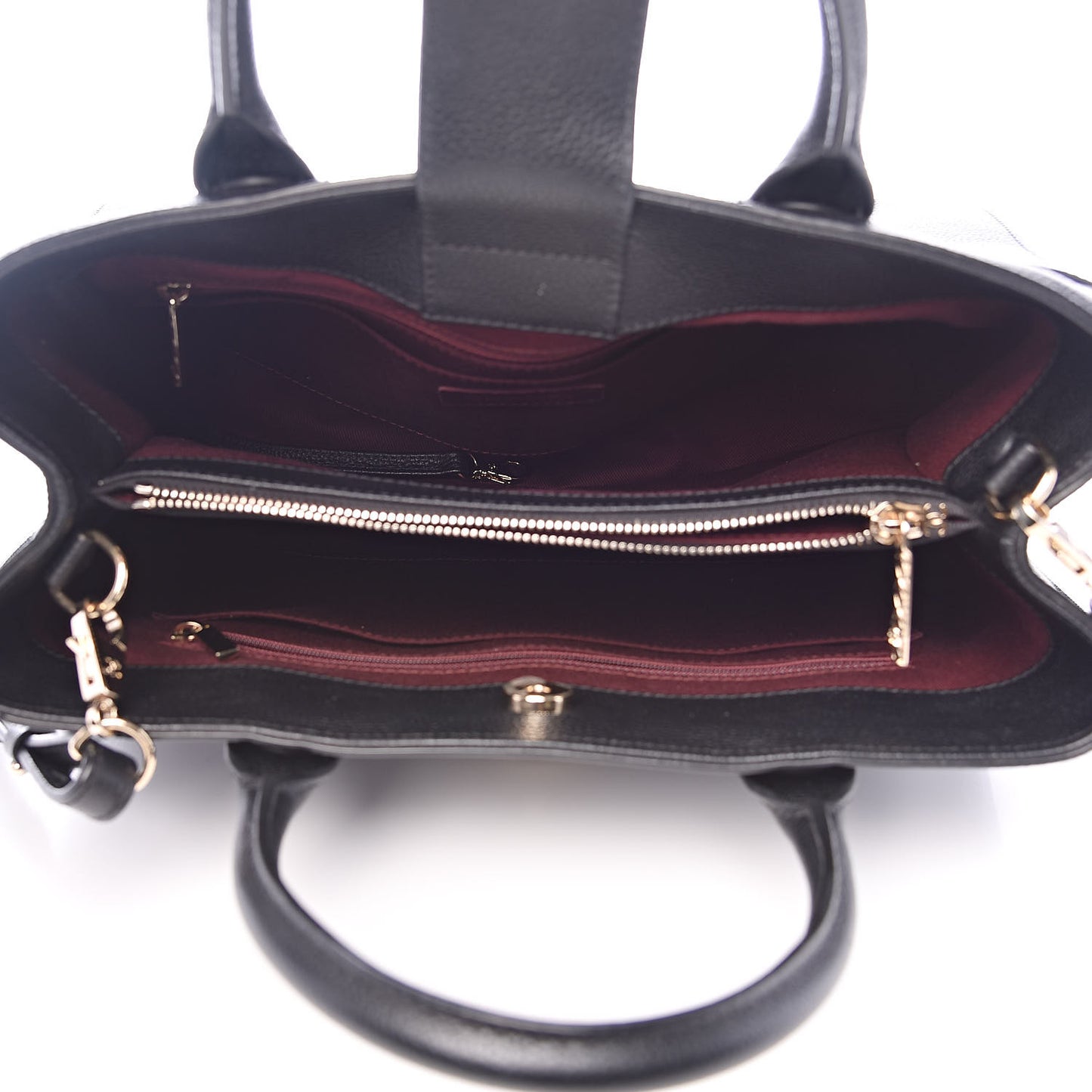 Grained Calfskin Small Neo Executive Shopper Tote Black