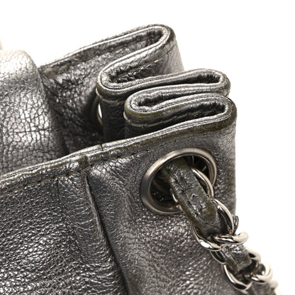 Chanel Metallic Deerskin Luxe Ligne Flap  Silver 14 of 16