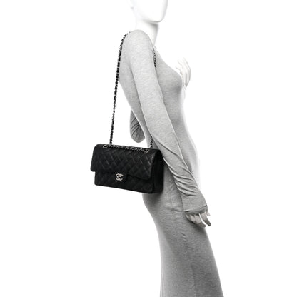Chanel Caviar Quilted Medium Double Flap Black 2 of 10