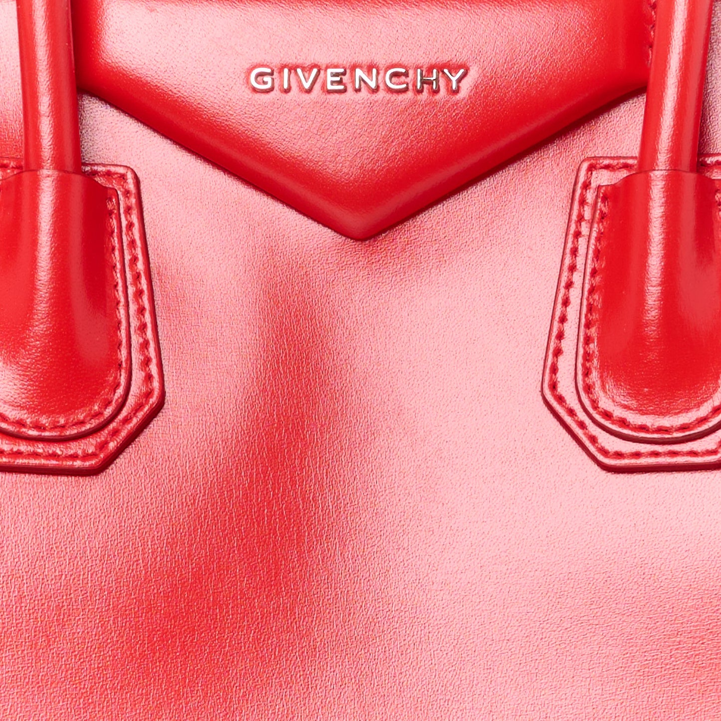 Shiny Lord Calfskin Small Antigona Medium Red