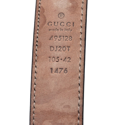 Gucci Calfskin Framed Double G Belt 105 42 Black 3 of 6