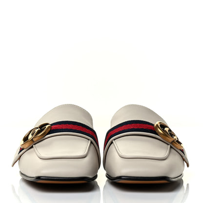 Gucci Calfskin Web Womens Peyton GG Slippers 36 Mystic White 2 of 8