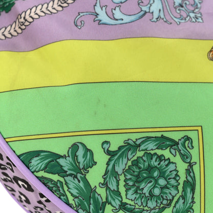 Versace Nylon Calfskin Barocco Mosaic Print Hobo Bag Jacaranda Multicolor 11 of 11