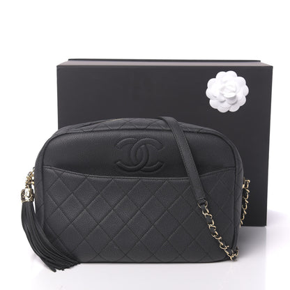 Chanel Caviar Quilted Large Coco Tassel Camera Case Black 11 of 11