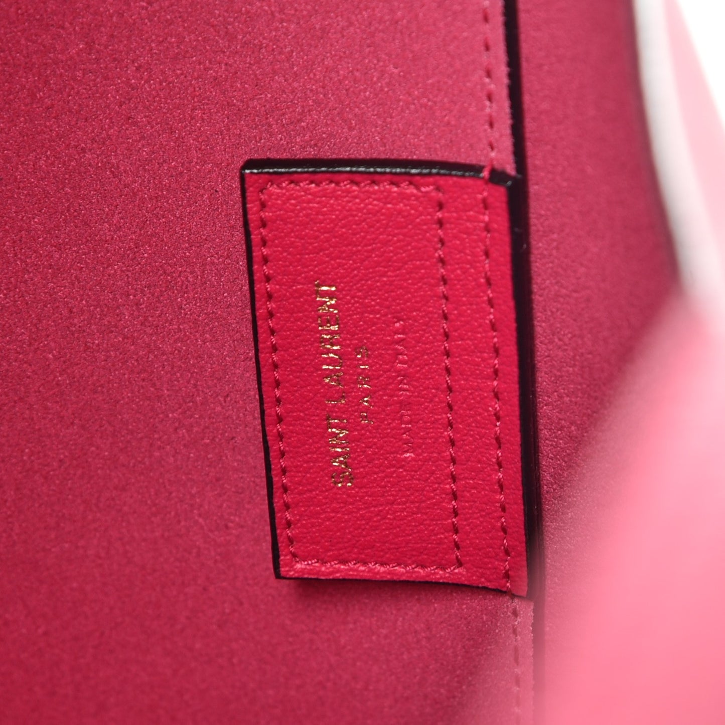 Calfskin Large Shopping Tote Fuchsia
