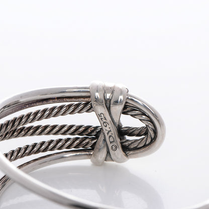 David Yurman Sterling Silver 24mm Narrow Crossover Cuff 4 of 6
