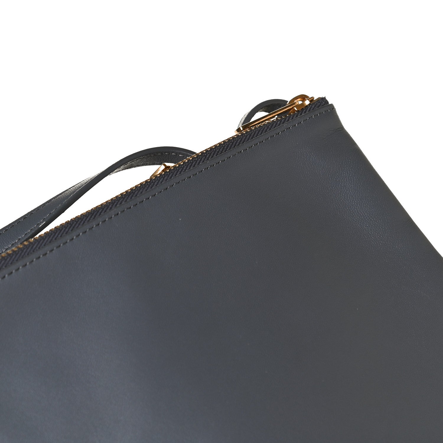 Celine Lambskin Small Trio Crossbody Bag Storm 12 of 17