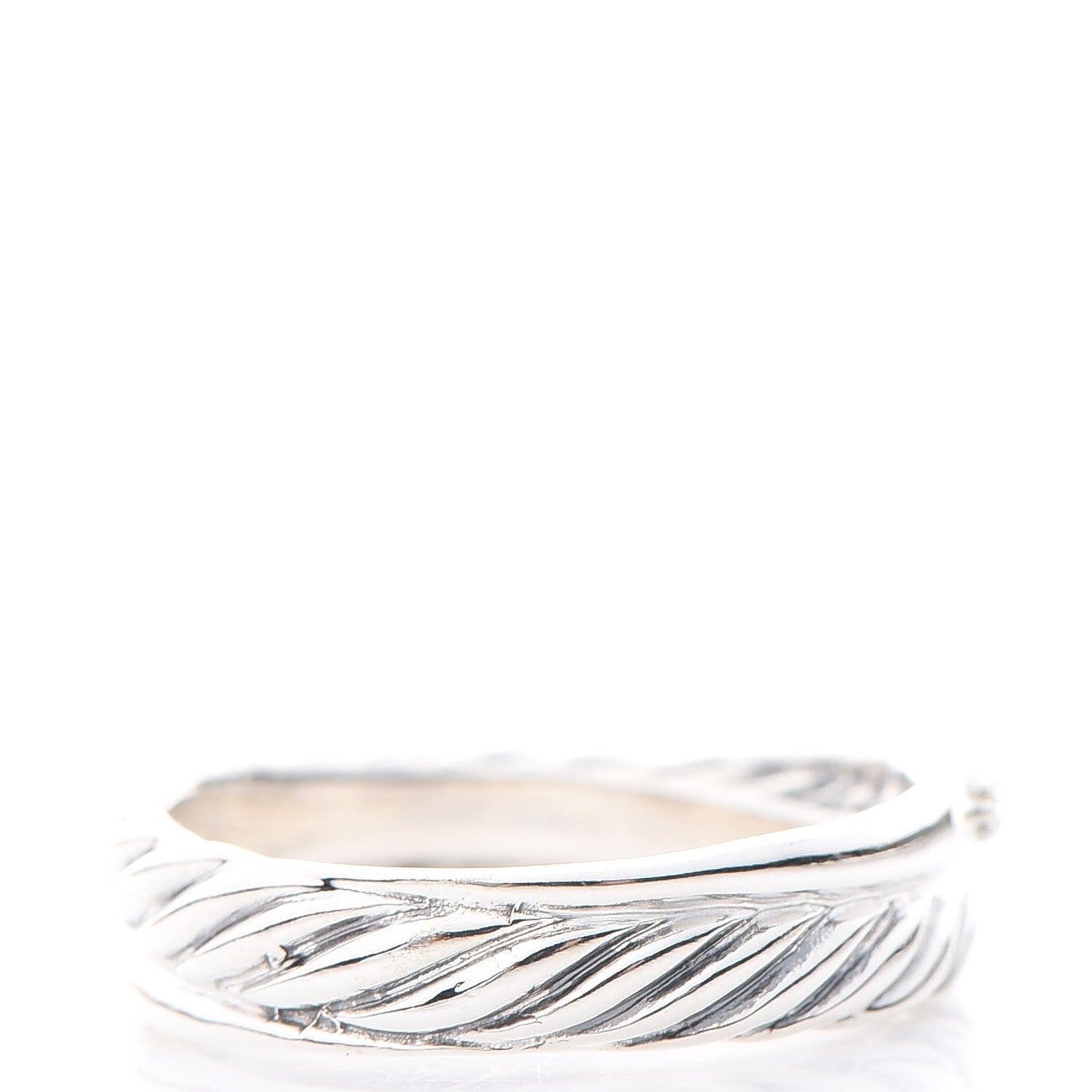 Sterling Silver Diamond 5mm Crossover Ring 53.1 6.5