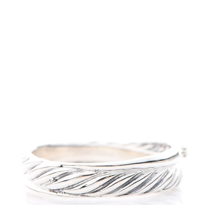David Yurman Sterling Silver Diamond 5mm Crossover Ring 53.1 6.5 4 of 5