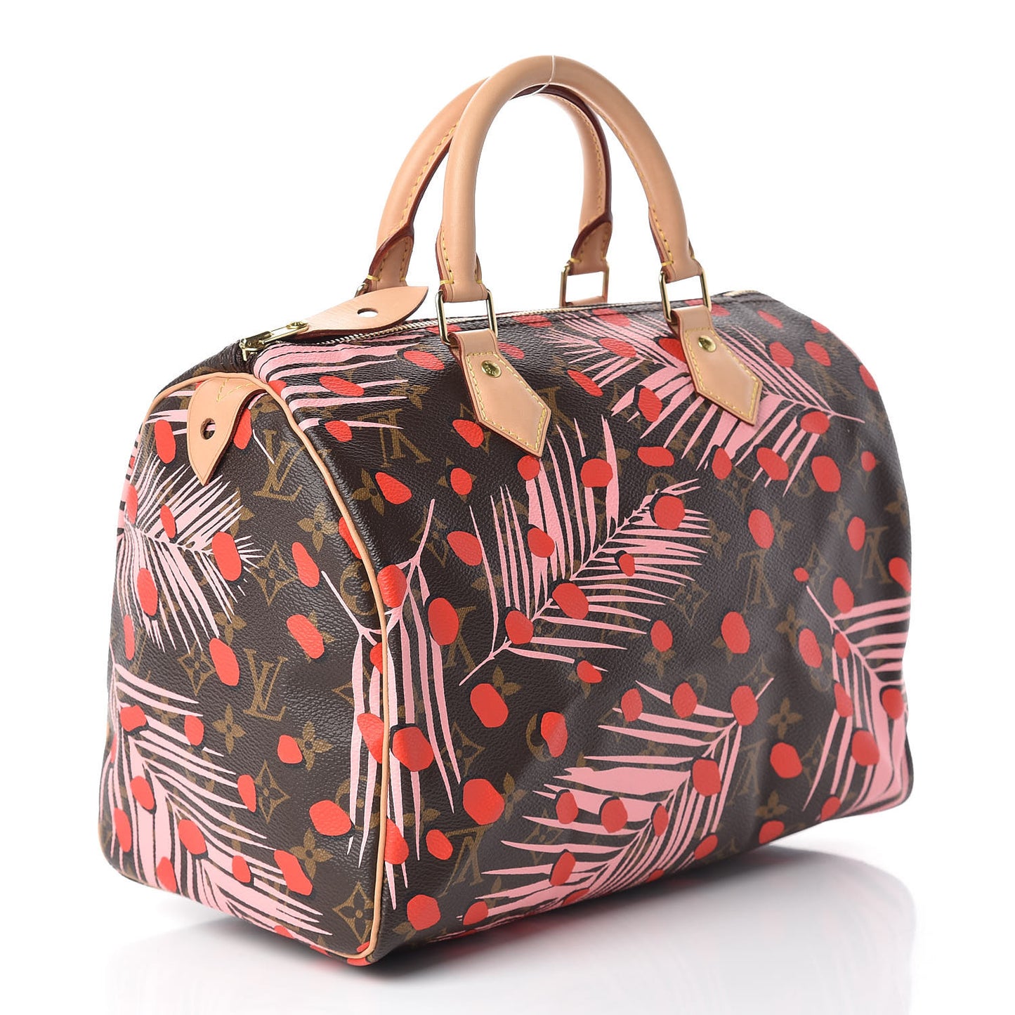 Monogram Jungle Dots Speedy 30 Sugar Pink Poppy