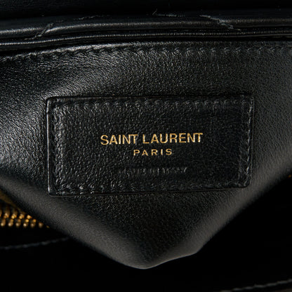 Saint Laurent Calfskin Y Quilted Monogram Small Loulou Chain Satchel Black 7 of 11