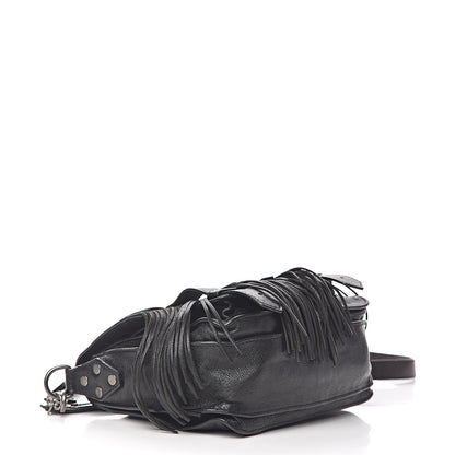Proenza Schouler Lambskin Fringe PS1 Crossbody Pouch Black 4 of 11