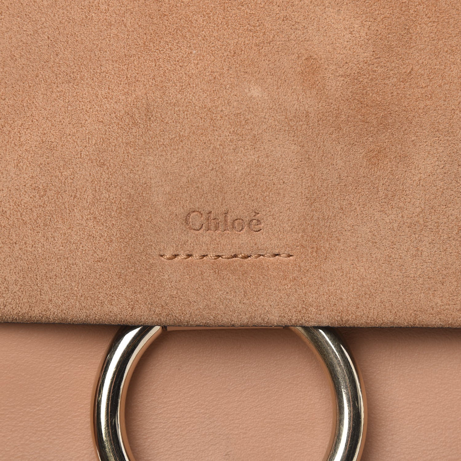 Chloe Calfskin Suede Medium Faye Shoulder Bag Blushy Pink 9 of 13
