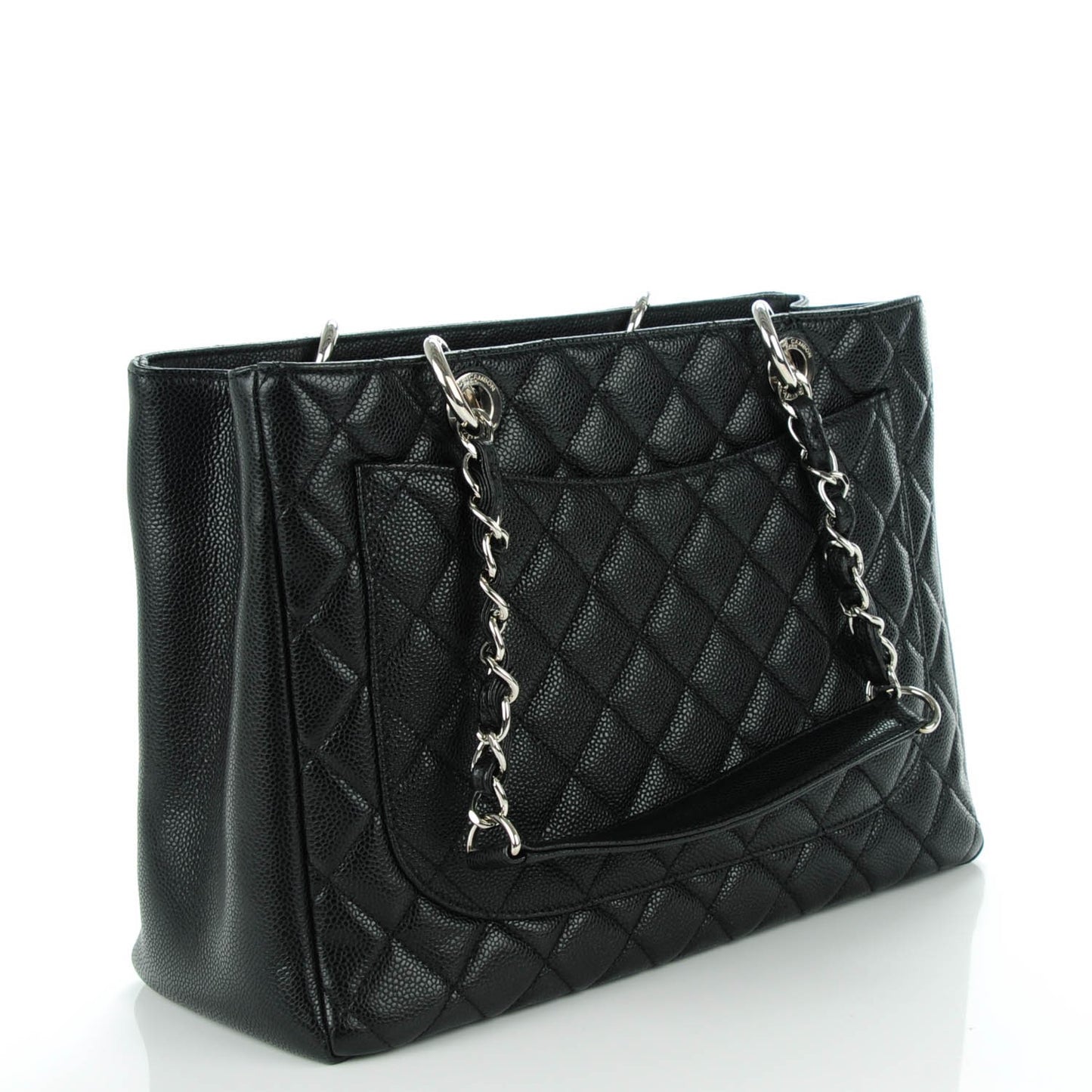 Caviar Quilted Grand Shopping Tote GST Black