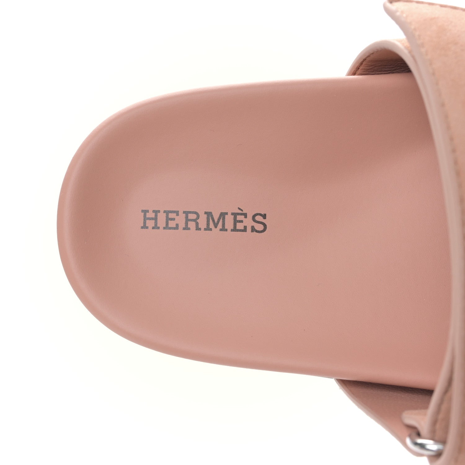 Hermes Suede Goatskin Womens Chypre Sandals 38 Nude 7 of 8