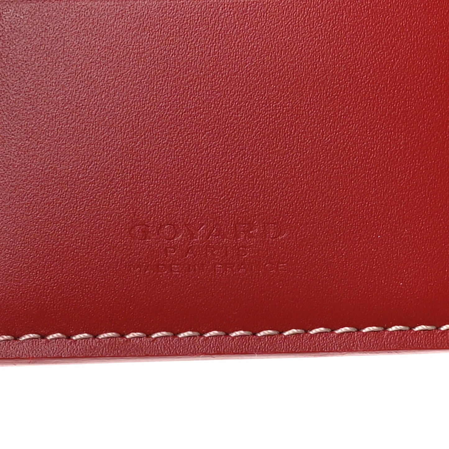 Goyardine Grenelle Passport Wallet Red