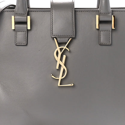 Saint Laurent Calfskin Small Monogram Cabas Fog 9 of 12