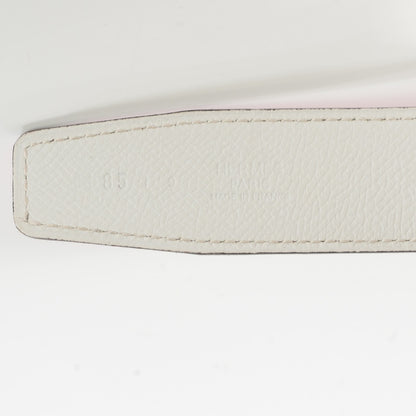 Hermes Epsom Swift 32mm Belt Strap 85 White Vermillion 2 of 5