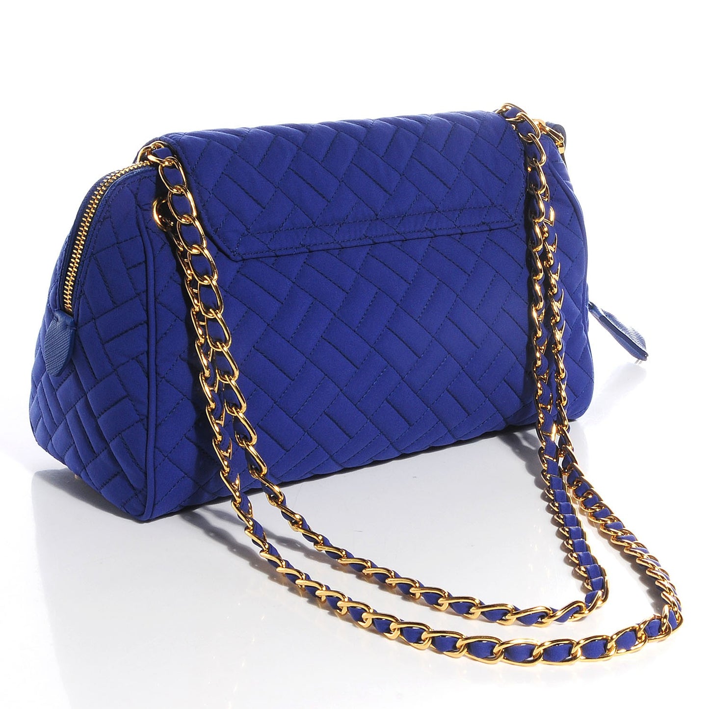 Nylon Tessuto Impuntu Quilted Flap Indaco