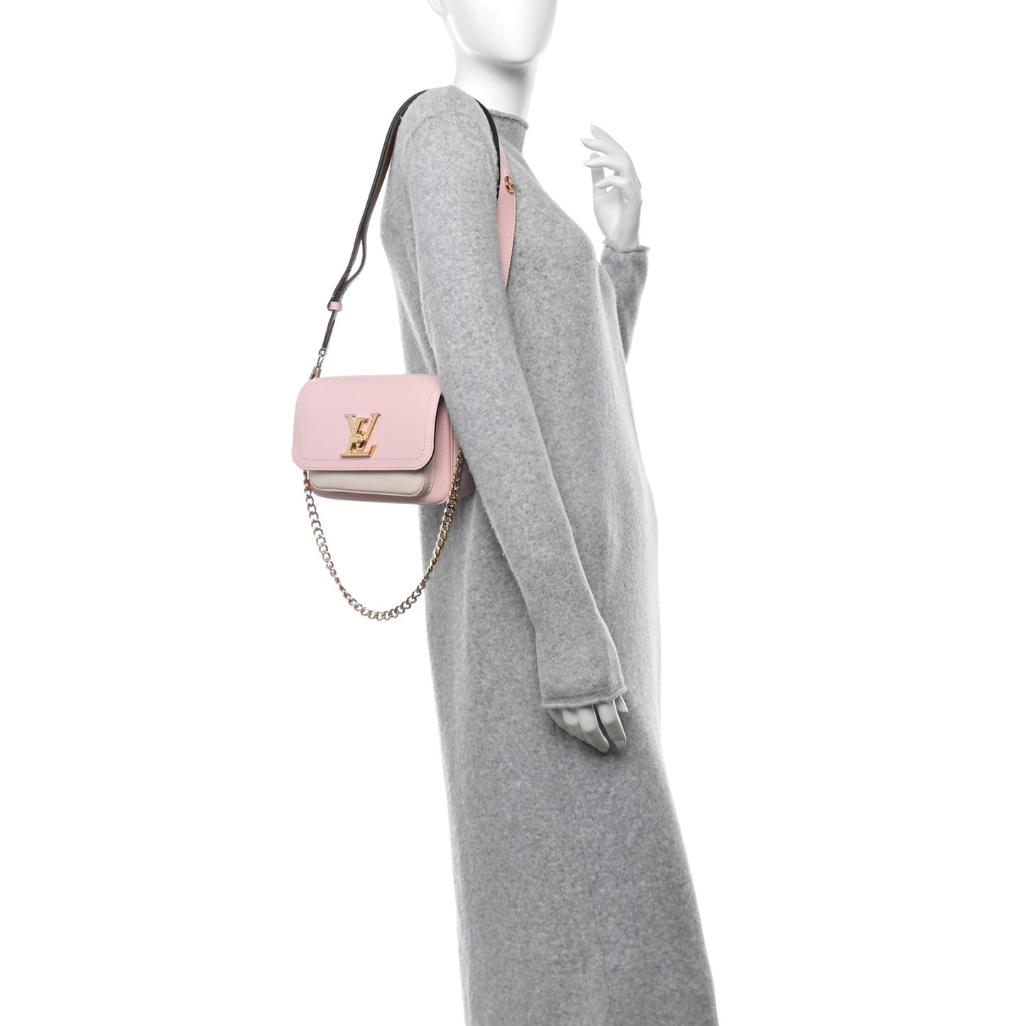 Grained Calfskin Lockme Tender Rose Water