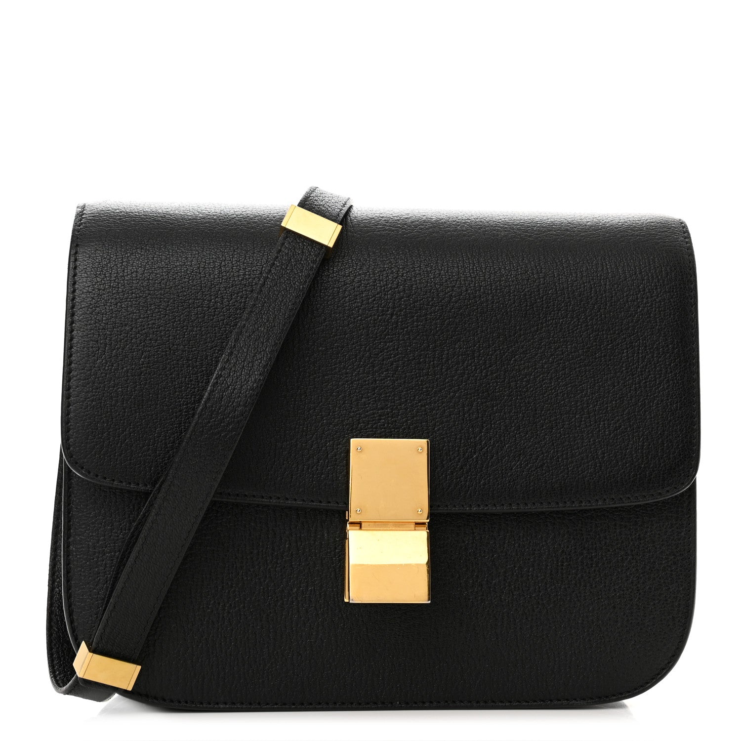 Celine Goatskin Medium Classic Box Flap Bag Black 1 of 10