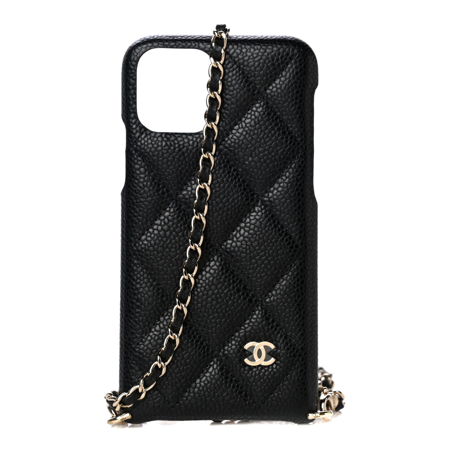 Chanel Caviar Quilted iPhone XI Pro Case With Chain Black 1 of 8