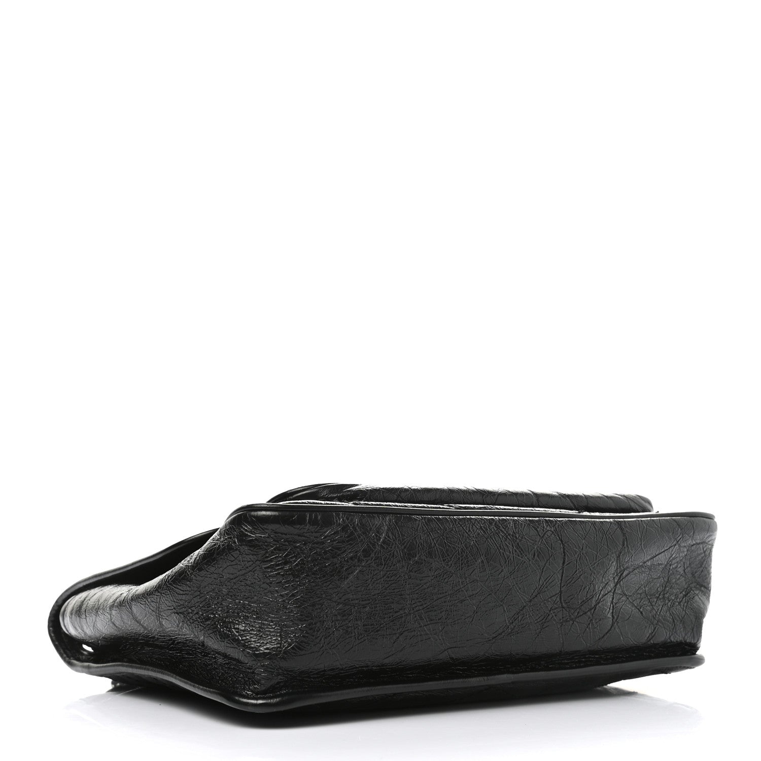 Saint Laurent Crinkled Calfskin Matelasse Monogram Medium Niki Chain Satchel Black 4 of 9