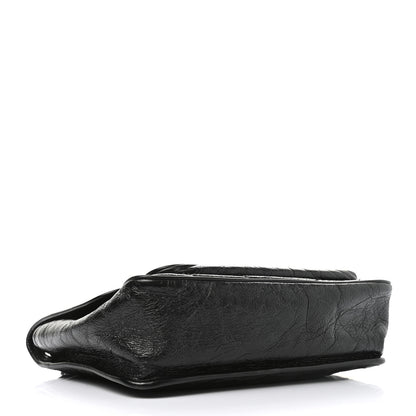 Saint Laurent Crinkled Calfskin Matelasse Monogram Medium Niki Chain Satchel Black 4 of 9