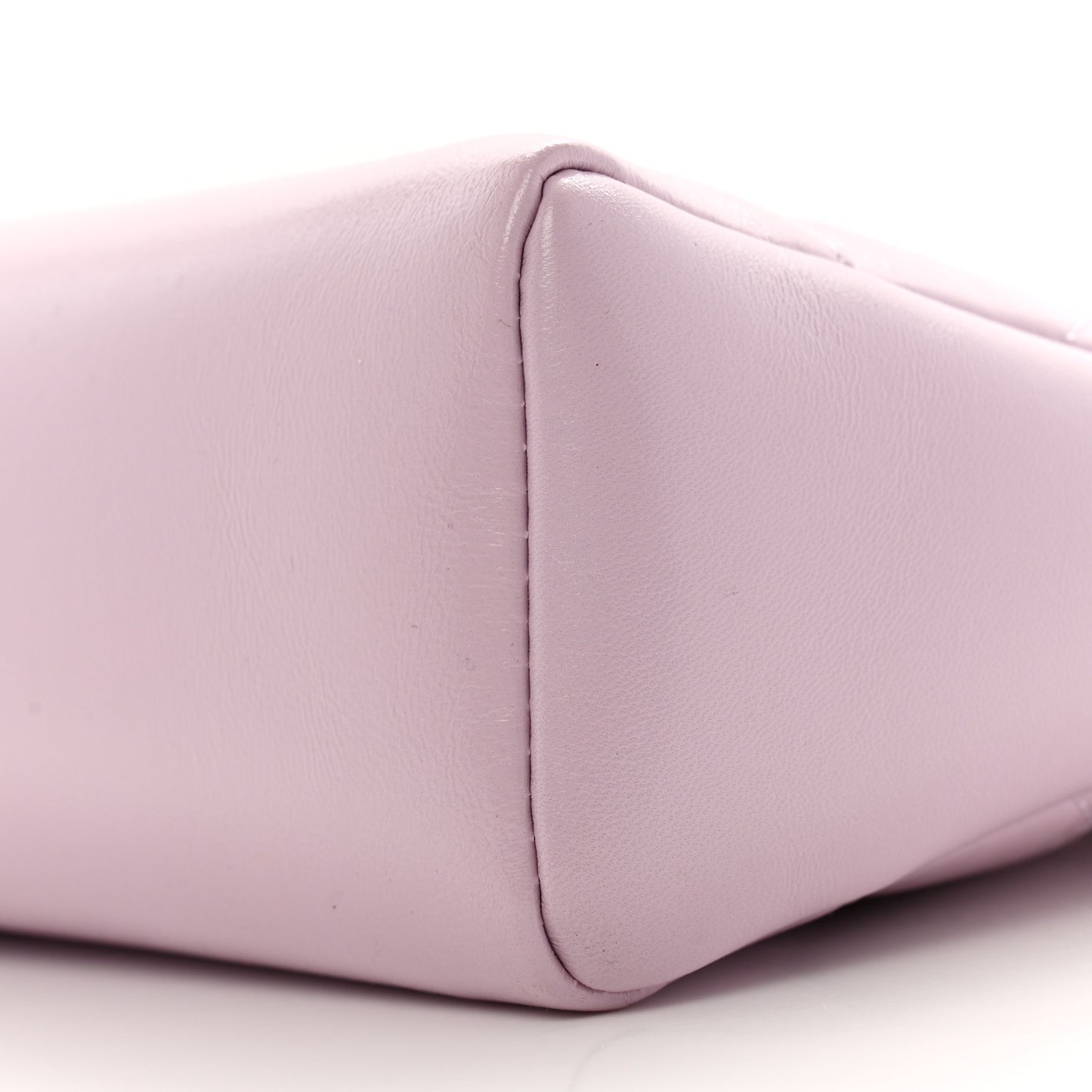 Shiny Lambskin Quilted 31 Shopping Bag Light Purple